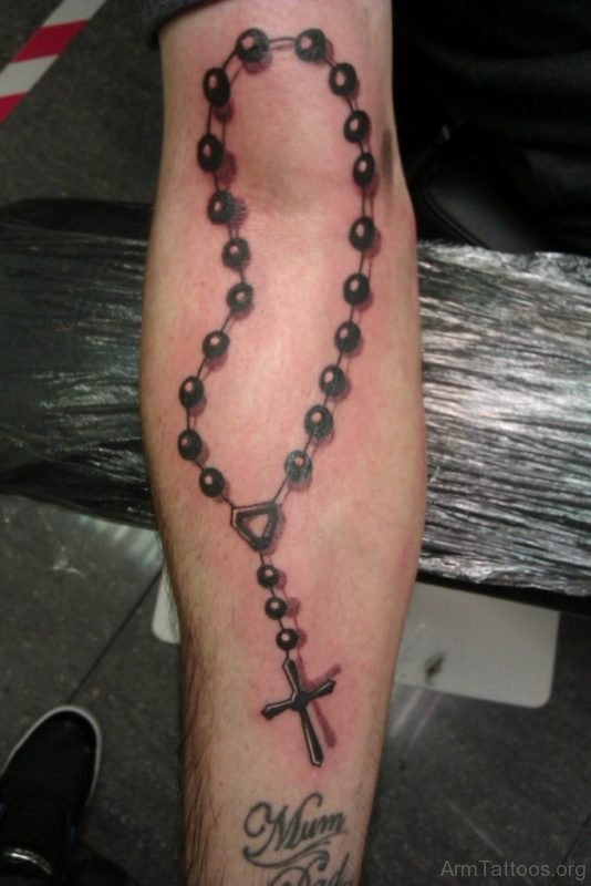 Rosary Tattoo On Arm