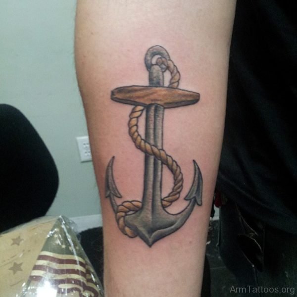 Rose And Anchor Tattoo