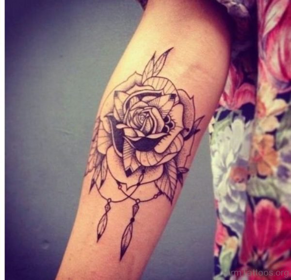 Rose Tattoo On Arm