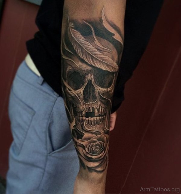 Rose and Skull Tattoo
