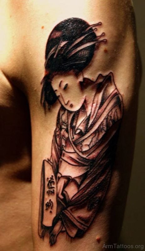 Sad Geisha Tattoo 