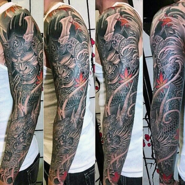 Samurai And Dargon Tattoo