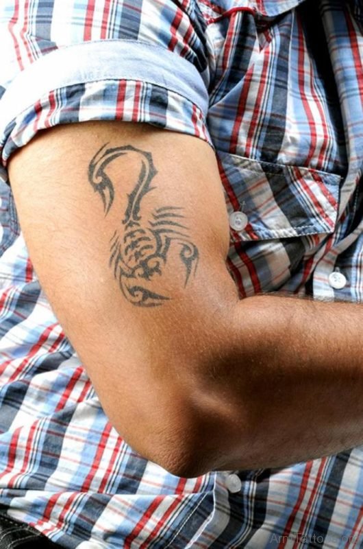 Scorpion Tattoo On Bicep