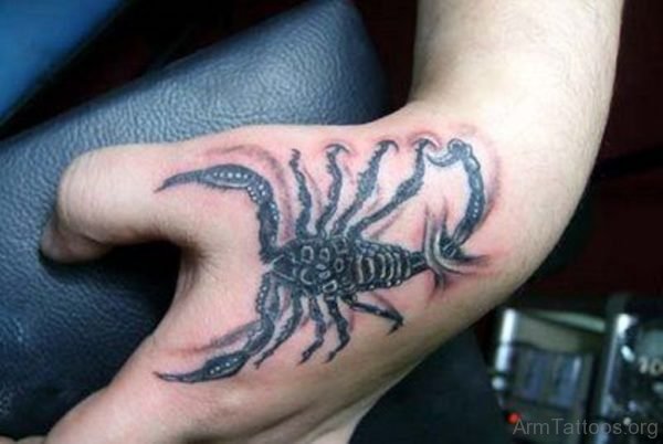 Scorpion Tattoo On hand
