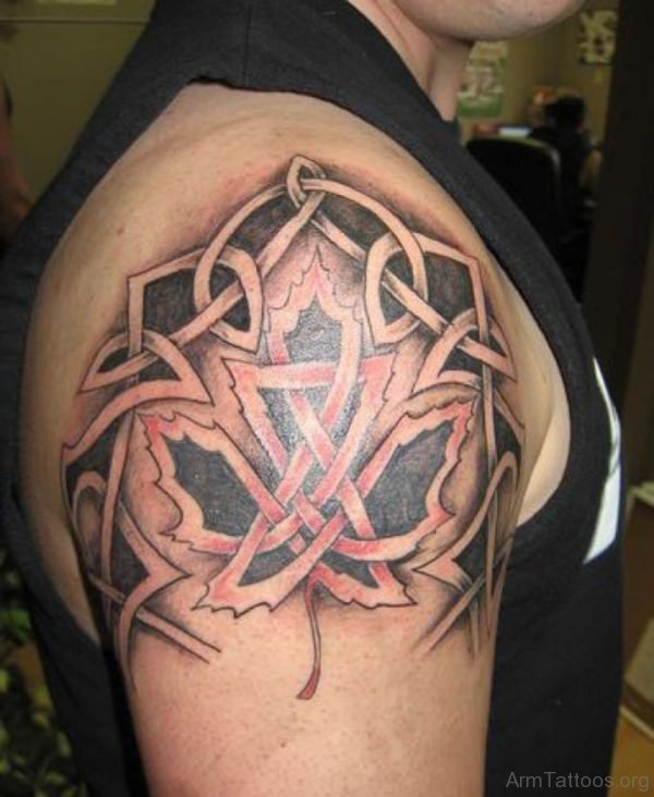 Shamrock And Celtic Tattoo On For Men