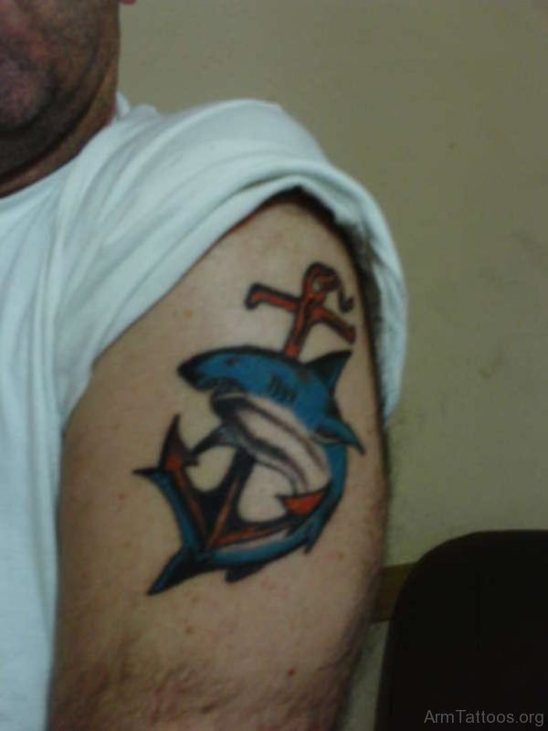 Shark And Anchor Tattoo