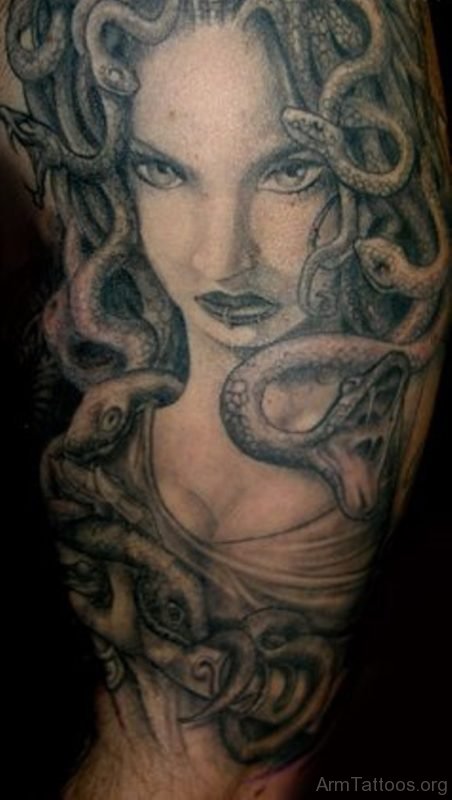 Sicilian Medusa Tattoo On Arm