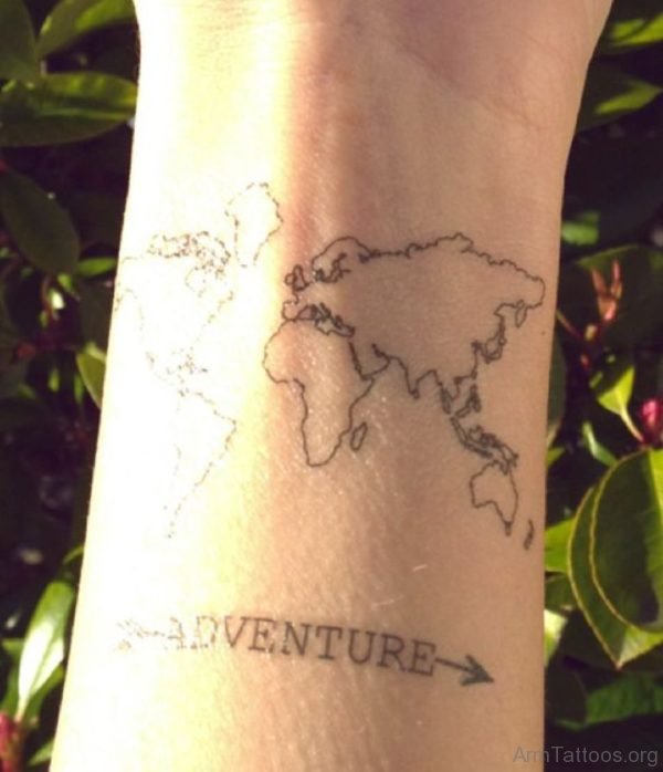 Simple Map Tattoo