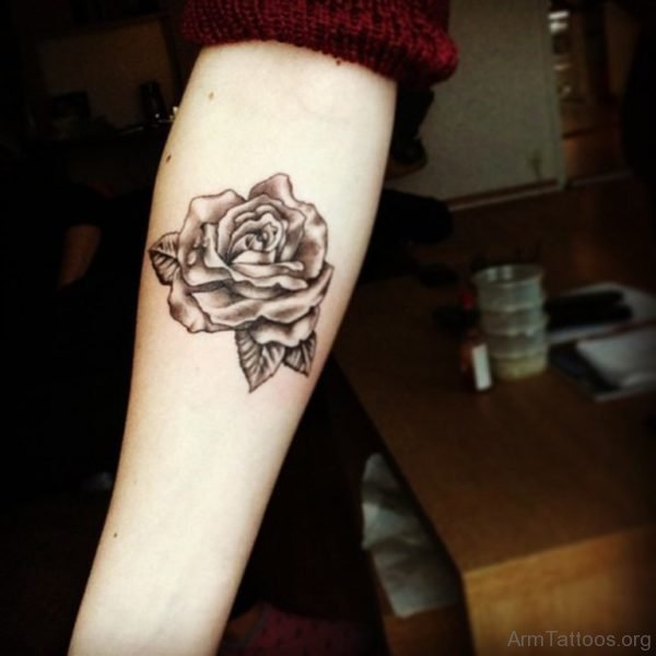 Simple Rose Tattoo