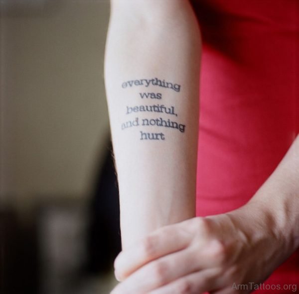 Simple Wording Tattoo