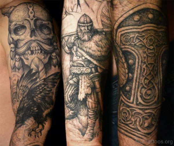 Skull And Warrior Tattoo