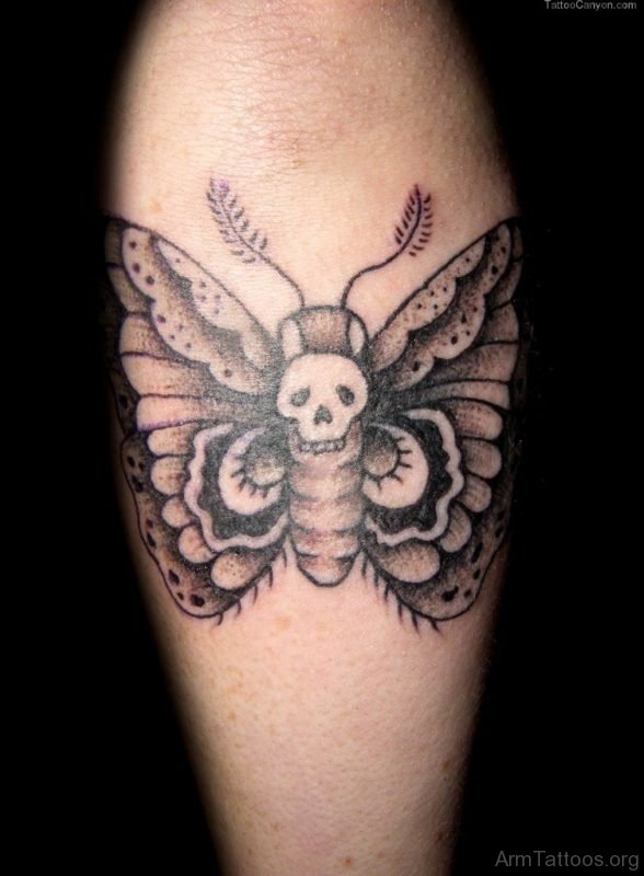 Skull Butterfly Tattoo 