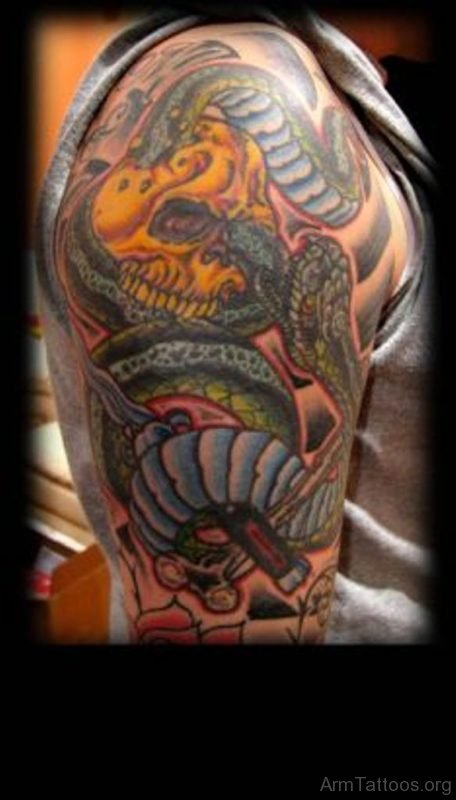 Skull Snake Tattoo