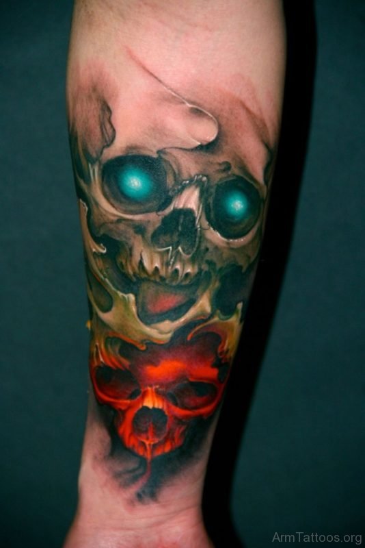 Skull Tattoo For Men on Arm