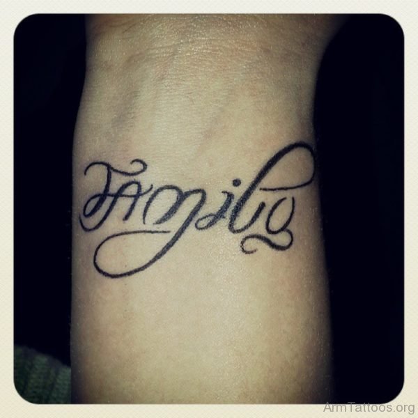 Small Ambigram Tattoo On Wrist