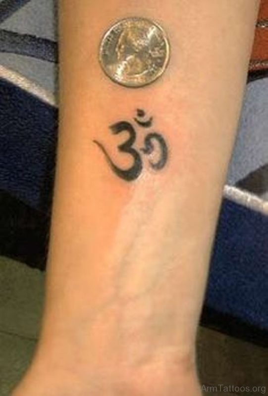 Small Om Tattoo On Arm