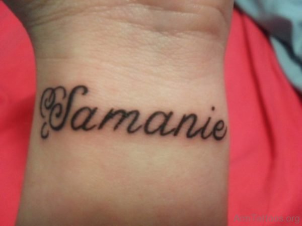 Small Word Tattoo On Wrist