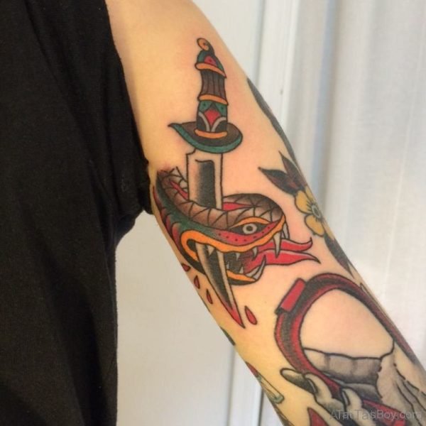 Snake And Dagger Tattoo 