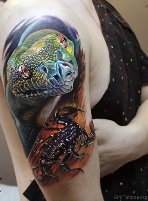 Snake And Scorpion Tattoo