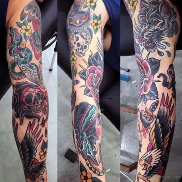 Snake And Skull Tattoo 