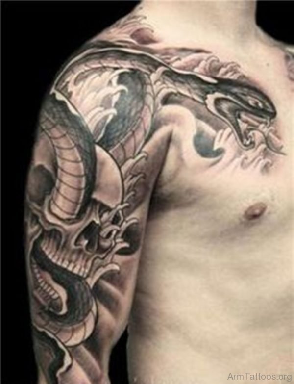 Snake Tattoo Design On Shoulder