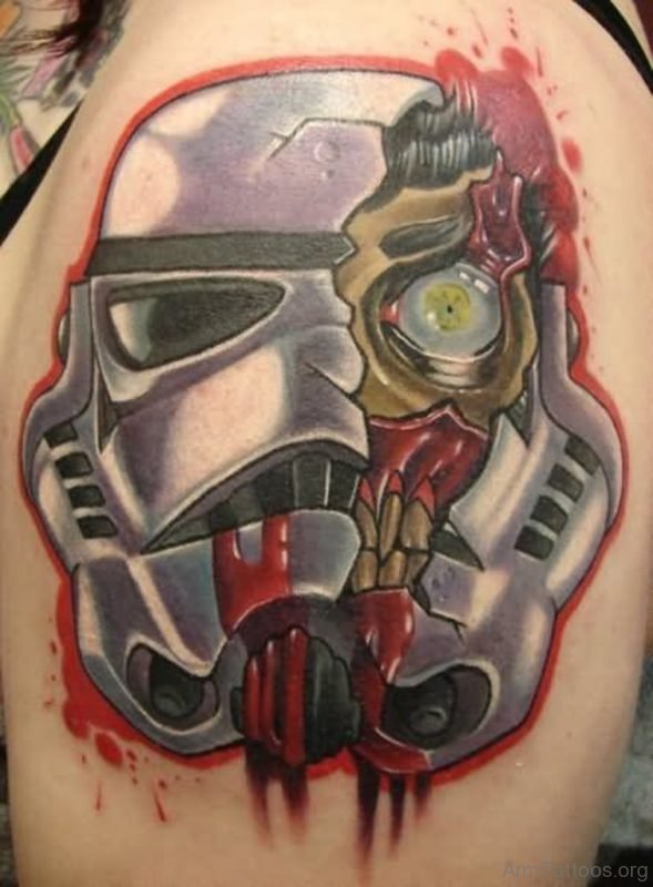 Star War Zombie Soldier Head Tattoo Design