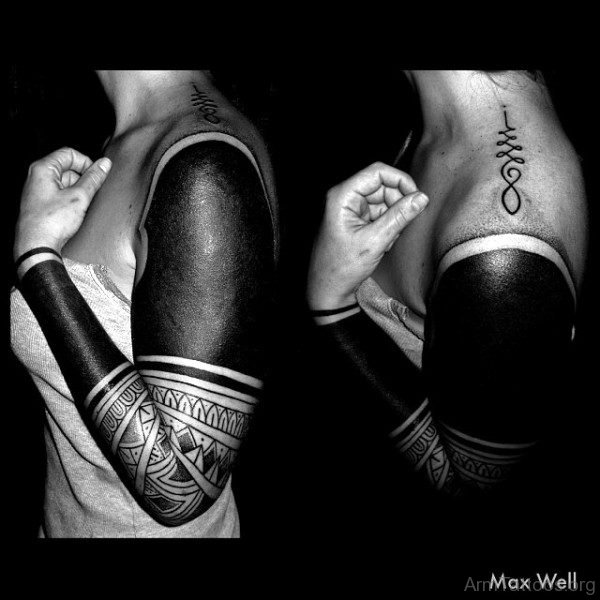Stunning Black Tattoo On Arm 