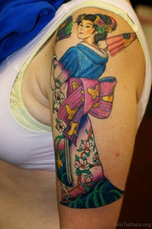 Stunning Geisha Tattoo