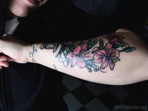 Stunning Lily Tattoo On Arm