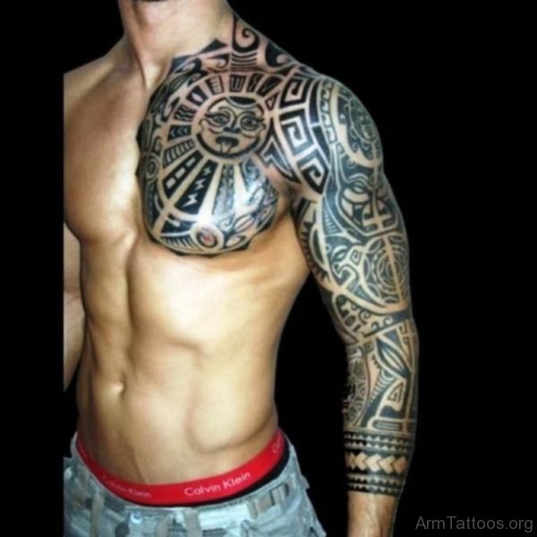 Stunning Maori Tattoo Design On Arm 
