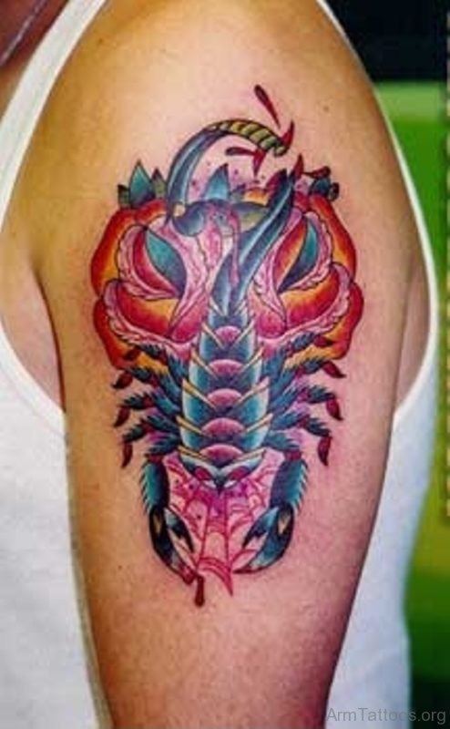Stunning Scorpion Tattoo On Shoulder