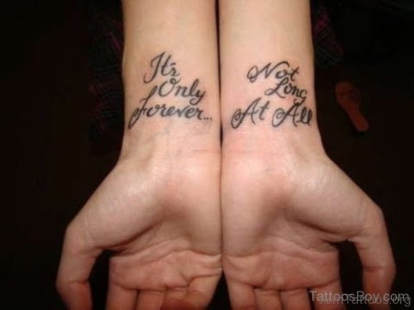 Stunning Wording Tattoo On Wrist