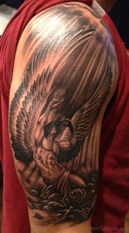 Stylish Angel Tattoo Design