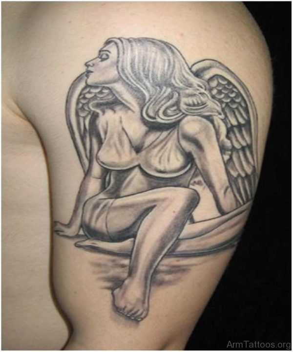 Stylish Angel Tattoo Design Image