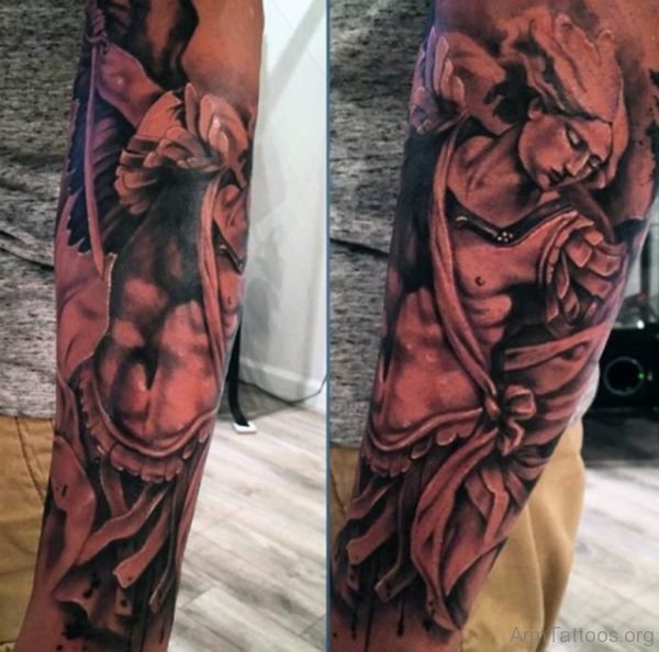 Stylish Angel Tattoo On Arm