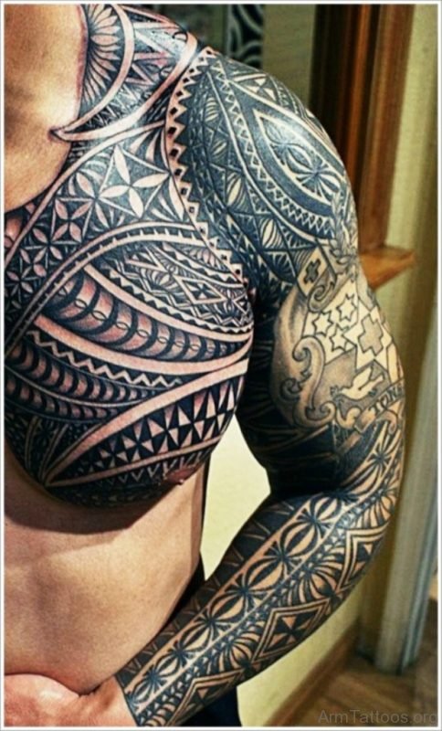 Stylish Black Maori Tattoo 