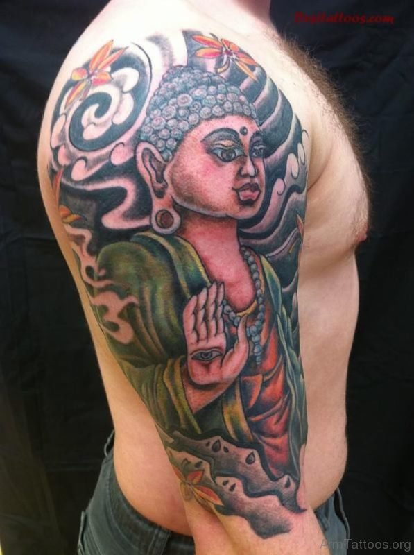 Stylish Buddha Tattoo Design