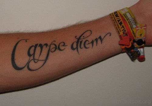 Stylish Carpe Diem Tattoo