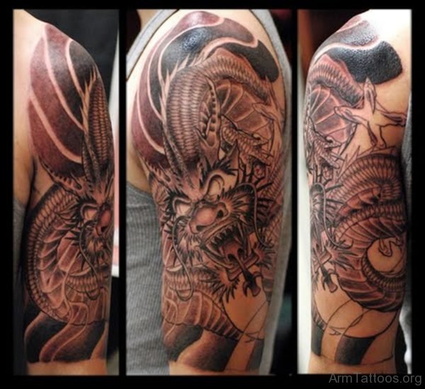 Stylish Dragon Tattoo Design 
