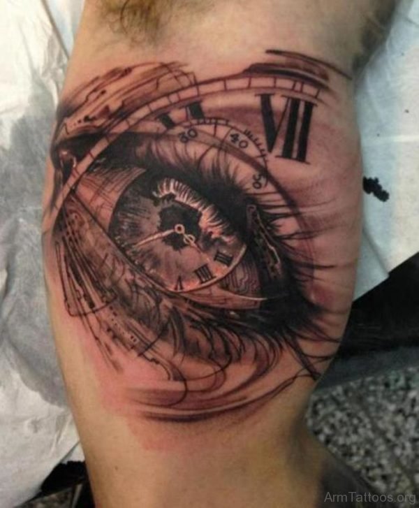 Stylish Eye Tattoo On Arm 