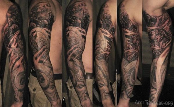 Stylish Full Sleeve Tattoo