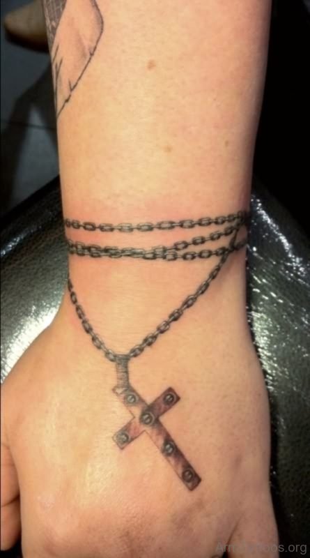 Stylish Rosary Tattoo