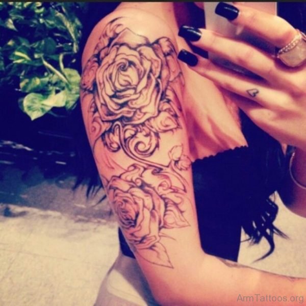 Stylish Rose Tattoo