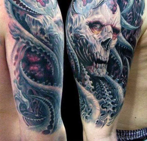 Stylish Skull Tattoo Design 