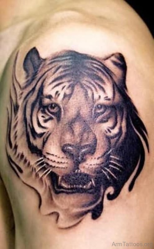 Stylish Tiger Tattoo Design