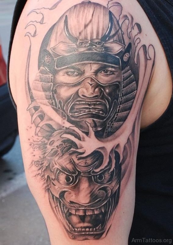 Stylish Warrior Tattoo Design