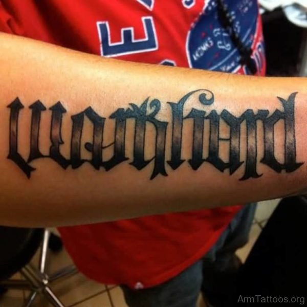Super Cool Ambigram Tattoo