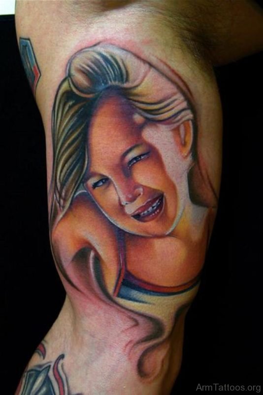 Sweet Girl Portrait Tattoo 