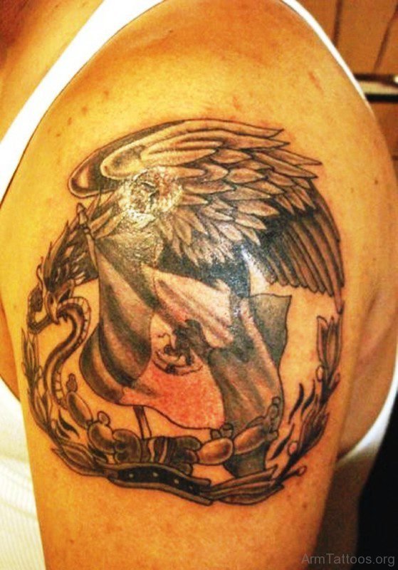 Sweet Grey Eagle Tattoo Design