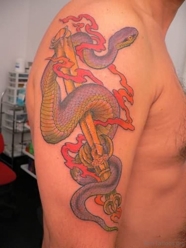 Sword And Snake Tattoo